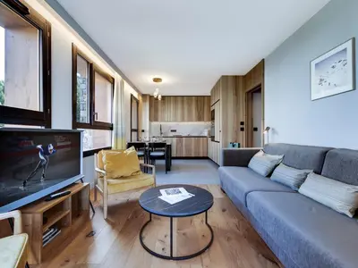 Plan de l'établissement Appartement cosy avec spa et parking, Arc 1800, 4-6 pers - FR-1-866-6