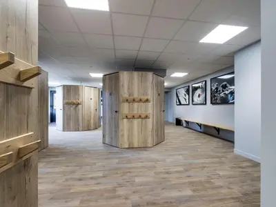 Plan de l'établissement Duplex 126m² 4 chambres avec accès spa et parking aux Arcs 1800 - FR-1-866-8