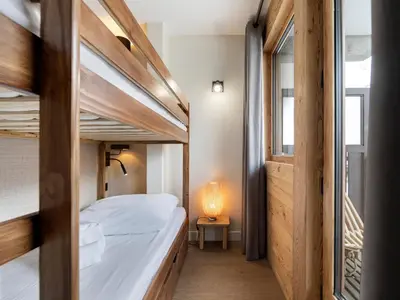 Un ou plusieurs lits dans un hébergement de l'établissement Appartement rénové 4 pers, au pied des pistes Val-d'Isère - FR-1-862-37