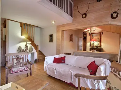 Coin salon dans l'établissement Spacieux duplex 8 pers au pied des pistes à Belle Plagne - FR-1-455-285