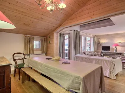 Télévision ou salle de divertissement dans l'établissement Spacieux duplex 8 pers au pied des pistes à Belle Plagne - FR-1-455-285