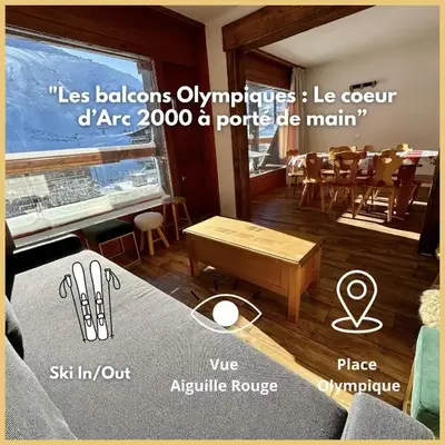 Les balcons olympiques - Ménage inclus - Arc 2000 - Ski IN-OUT - Place Olympique - La Conciergerie du Varet