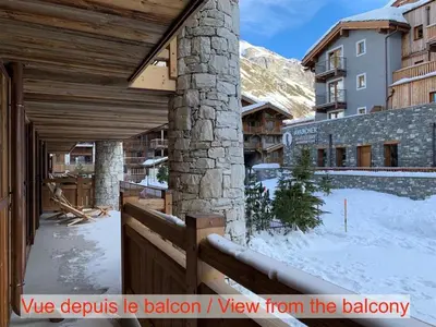 Vue générale sur la montagne ou vue sur la montagne depuis l'appartement