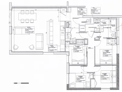 Plan de l'établissement Val d'Isère : Appartement 8 pers, 4 ch, terrasse spacieuse - FR-1-862-11