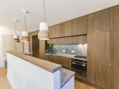 Cuisine ou kitchenette dans l'établissement Val d'Isère : Appartement 8 pers, 4 ch, terrasse spacieuse - FR-1-862-11