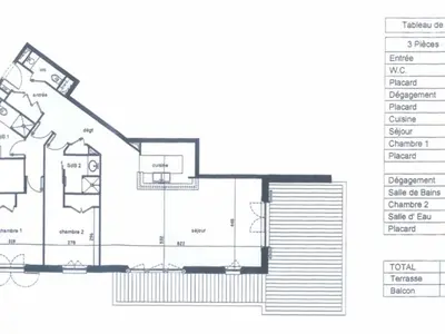 Plan de l'établissement Appartement lumineux avec terrasse et parking couvert, Val-d'Isère - FR-1-862-36