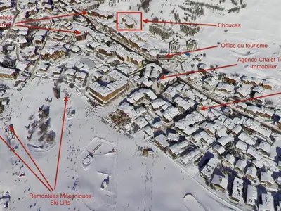 L'établissement Appartement lumineux avec terrasse et parking couvert, Val-d'Isère - FR-1-862-36 en hiver