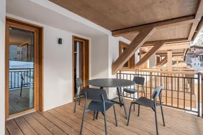Balcon ou terrasse dans l'établissement Apartment Onyx Val d'Isère - by EMERALD STAY