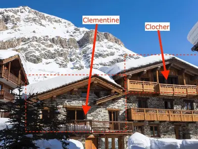 Vue générale sur la montagne ou vue sur la montagne depuis l'appartement