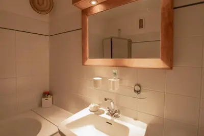 Salle de bains dans l'établissement Iseran 804 appartement cosy avec vue