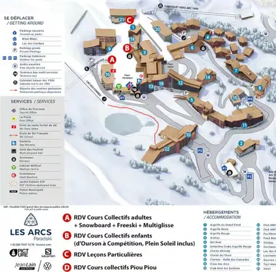 Plan de l'établissement L'instant Alpin - Arc 2000 - Ski IN-OUT - Ménage inclus - La conciergerie du Varet