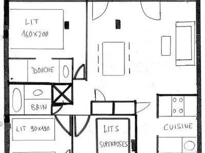 Plan de l'établissement Appartement Ski aux pieds avec parking couvert à Val-d'Isère - FR-1-862-23