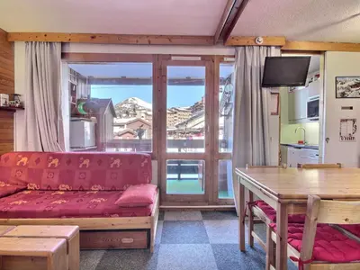 Cuisine ou kitchenette dans l'établissement Studio central avec balcon à Belle Plagne, 4 pers - FR-1-455-289