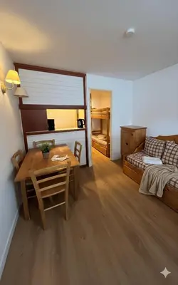 Cuisine ou kitchenette dans l'établissement Balcon des neiges