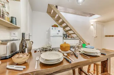 Cuisine ou kitchenette dans l'établissement Les Volnets