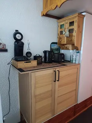 Cuisine ou kitchenette dans l'établissement 28 m2 apartment in Les Arcs 2000