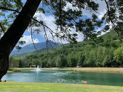 Paysage naturel près de le chalet