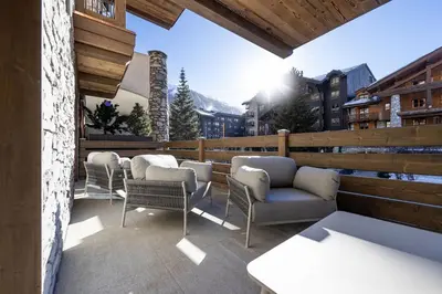 Balcon ou terrasse dans l'établissement ApexMountainResidence IV