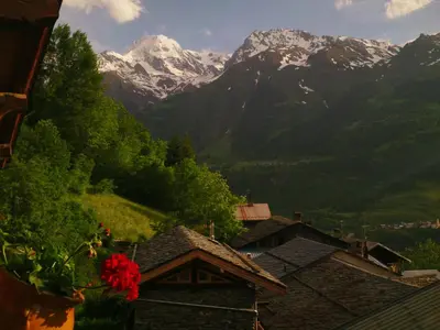 Vue générale sur la montagne ou vue sur la montagne depuis le B&B/chambre d'hôtes