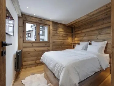 Un ou plusieurs lits dans un hébergement de l'établissement Appartement 2 Chambres, Proche Pistes, Parking Couvert - FR-1-862-47