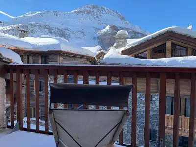 Vue générale sur la montagne ou vue sur la montagne depuis l'appartement