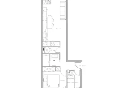 Plan de l'établissement Appartement 2 Chambres, Proche Pistes, Parking Couvert - FR-1-862-47