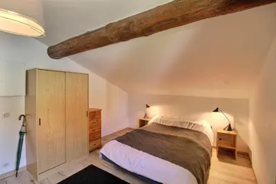 Un ou plusieurs lits dans un hébergement de l'établissement Appartement 4 pers - Villaroger
