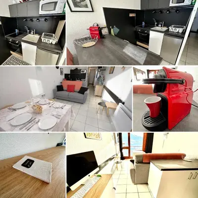 Cuisine ou kitchenette dans l'établissement La Loge des Neiges - Ménage inclus - Lits faits - Ski IN-OUT - Arc 2000 - La conciergerie du Varet