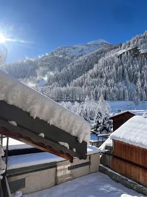 Vue générale sur la montagne ou vue sur la montagne depuis l'appartement