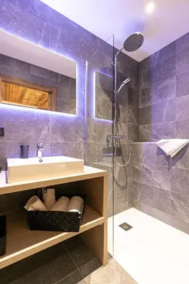 Salle de bains dans l'établissement Marmotton 103 - Duplex avec terrasse et sauna à coté des pistes