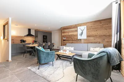 Cuisine ou kitchenette dans l'établissement Marmotton 102 - Duplex à coté des pistes
