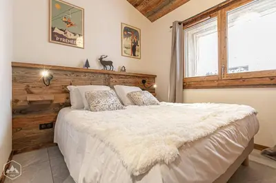 Un ou plusieurs lits dans un hébergement de l'établissement Marmotton 02 - Appartement à coté des pistes