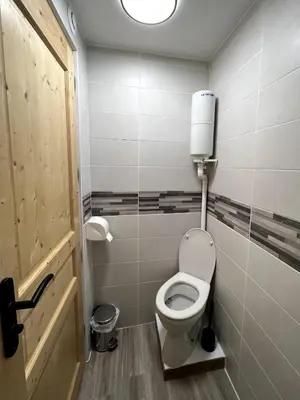 Salle de bains dans l'établissement Maisonnette au cœur de la Vanoise