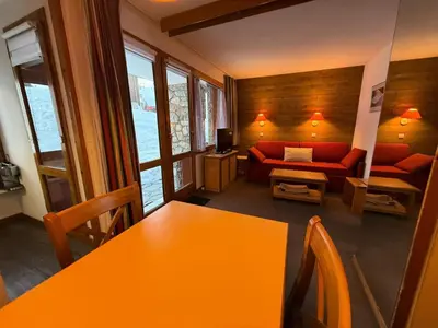 Coin salon dans l'établissement Résidence Les Chalets des Arolles - maeva Home - Studio au pied des pistes vue montagne 4 personnes - Sélection MAE-6103