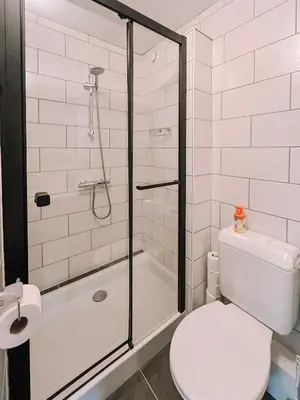 Salle de bains dans l'établissement Hotel Le Genepy