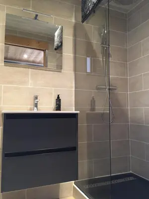 Salle de bains dans l'établissement Tignes le Lac Studio 2 people Southeast