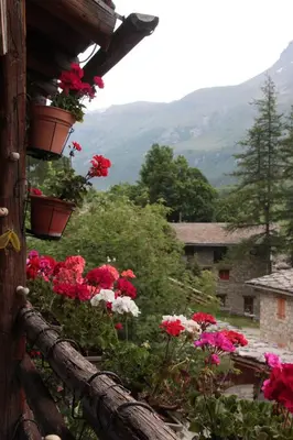 Vue générale sur la montagne ou vue sur la montagne depuis l'appartement