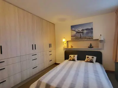 Un ou plusieurs lits dans un hébergement de l'établissement Tignes - 6 pers, 45 m² avec WiFi et vue montagne - FR-1-449-198