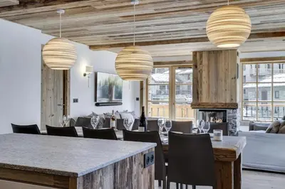 Coin salon dans l'établissement Superbe appartement spacieux avec balcons les Rives de l'Isère 3