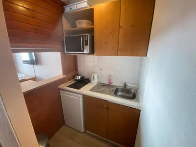 Cuisine ou kitchenette dans l'établissement Tignes RPDP vue panoramique au soleil 2