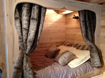Un ou plusieurs lits dans un hébergement de l'établissement Mountain apartment -5 min access to Les Arcs, Savoie