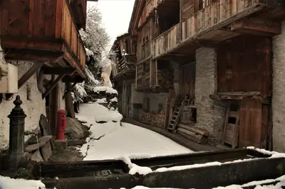 L'établissement Chalet Geneviève en hiver