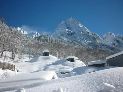 L'établissement Chalet Analma en hiver