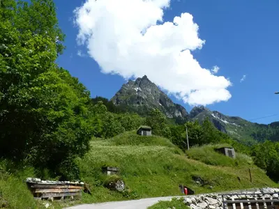 Paysage naturel près de le chalet
