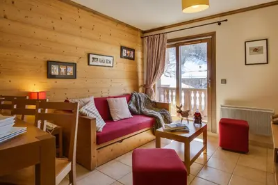 Coin salon dans l'établissement CGH Résidences & Spas Le Ruitor