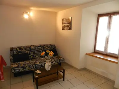 Coin salon dans l'établissement Gites de la combe