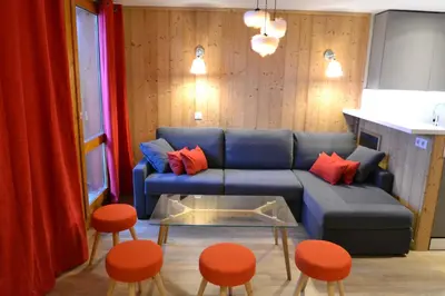 Coin salon dans l'établissement Belle Plagne Premium