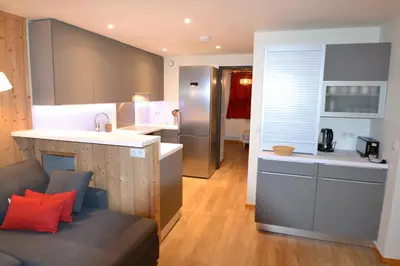 Cuisine ou kitchenette dans l'établissement Belle Plagne Premium