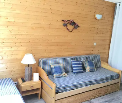 Coin salon dans l'établissement Studio Tignes Le Lavachet