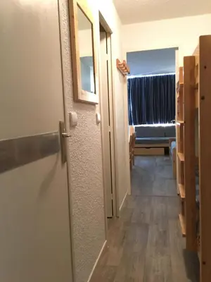 Un ou plusieurs lits dans un hébergement de l'établissement Studio Tignes Le Lavachet